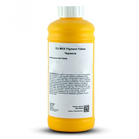 Чернила в бутылке 1.0л CIJ MEK Pigmented yellow