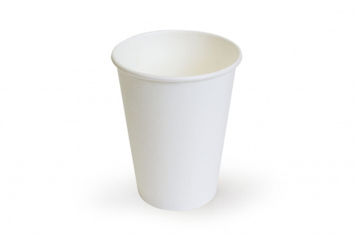 Двухслойный белый бумажный стакан с технологии ThermoCup 250 мл для для чая, кофе, воды 80*56*92 мм