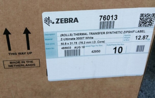 Термотрансферная этикетка Zebra Z-Ultimate 3000T 51x32/590