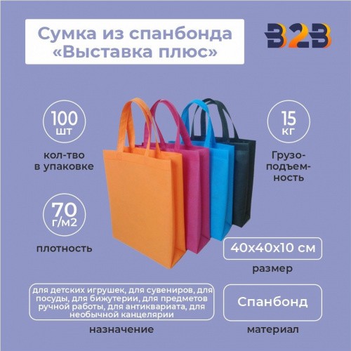 Сумка из спанбонда «Выставка плюс» 40x40х10
