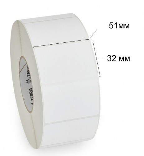 Термотрансферная этикетка Zebra Z-Ultimate 3000T 51x32/4295