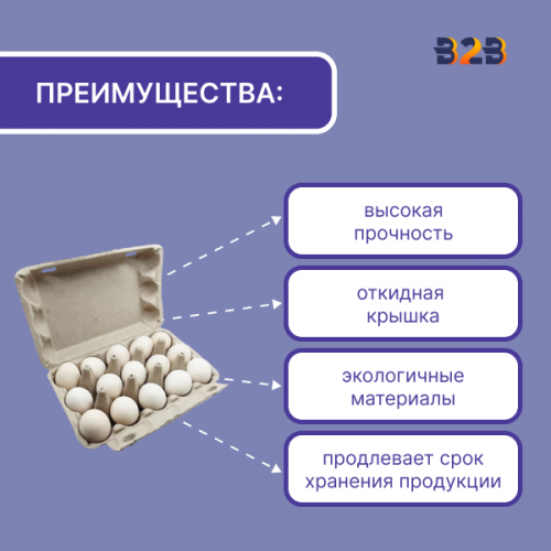 Упаковка для куриных яиц, 15 ячеек (картон)