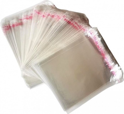 Полипропиленовые пакеты 10*10см(+5см), 30мкм, с клапаном и скотчем 100 шт. / уп.